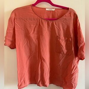 Filosofia boutique pink blouse with pocket